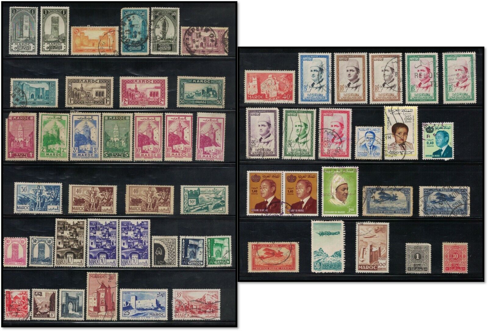 Morocco - 57 Stamps -  Mint Hinged and Used