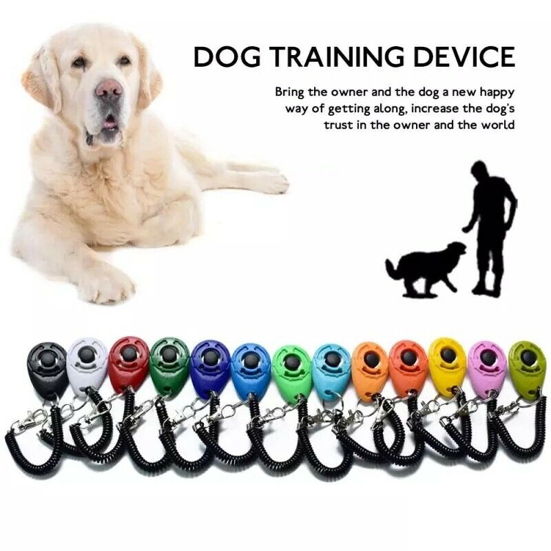 Pet Trainer Dog Clicker Adjustable Wrist Strap Sound Key Chain Dog Training Tool