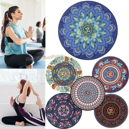 Round Yoga Mat Pilates Gym Mat Pad Non-Slip Cushion Meditation Mat Floor Mat New