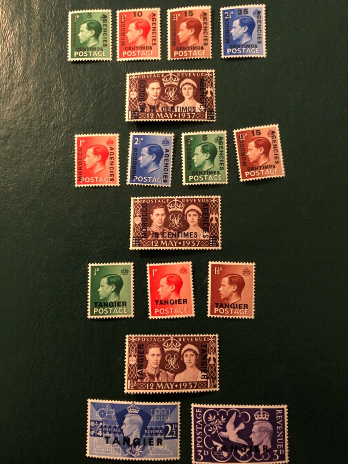 Morocco Stamps-1937 Abdication/coronation Stamps Mnh Complete