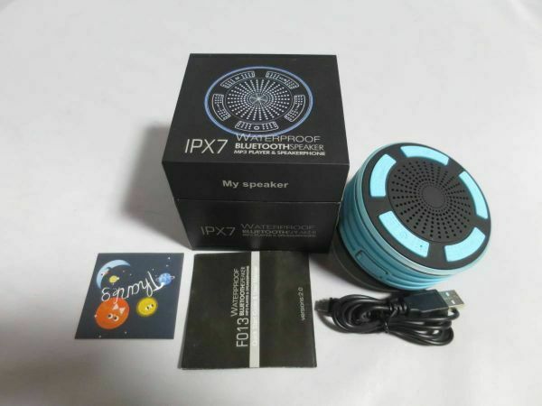 Bath Waterproof Bluetooth Speaker Suction Cup Portable Led Wireless