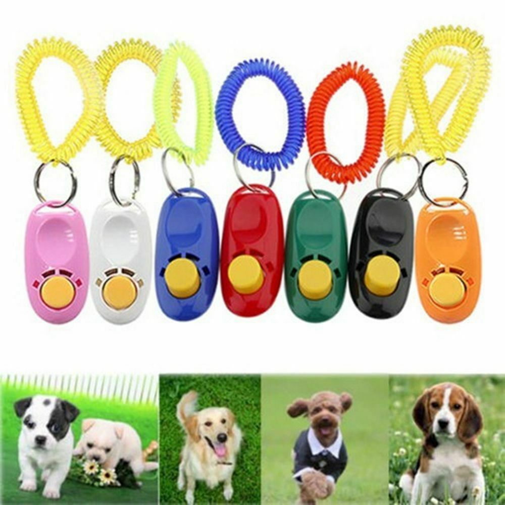 Dog Training Big Button Clicker with Wrist Strap Click And Train Dog Cat Pets