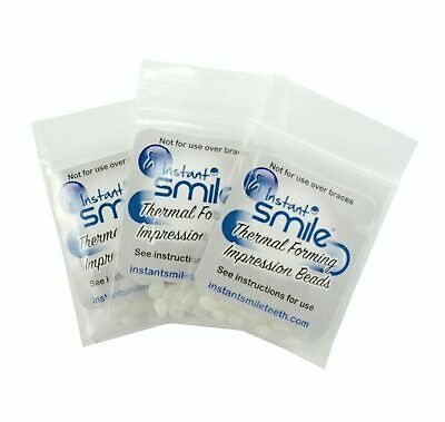 Instant Smile Teeth 3 Pack Thermal Fitting Beads Temporary Tooth