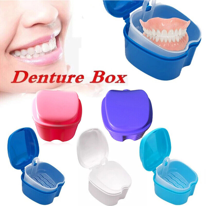 Denture Storage Box Plastic Tooth Storage Box Oral Cavity Cleaning Plastic Box