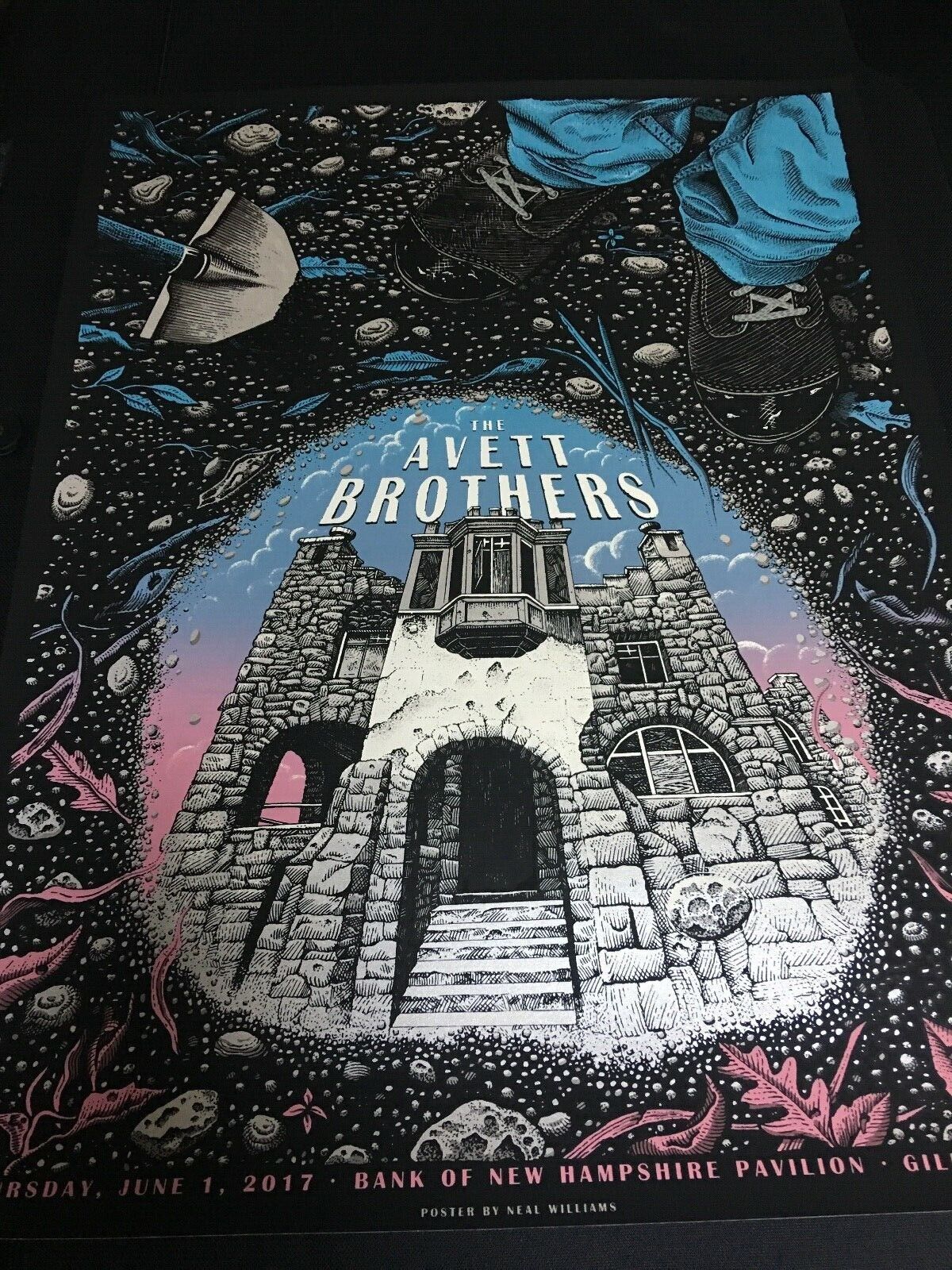 Avett Brothers Concert Poster  Gilford, NH  June 1, 2017. Signed #65/200