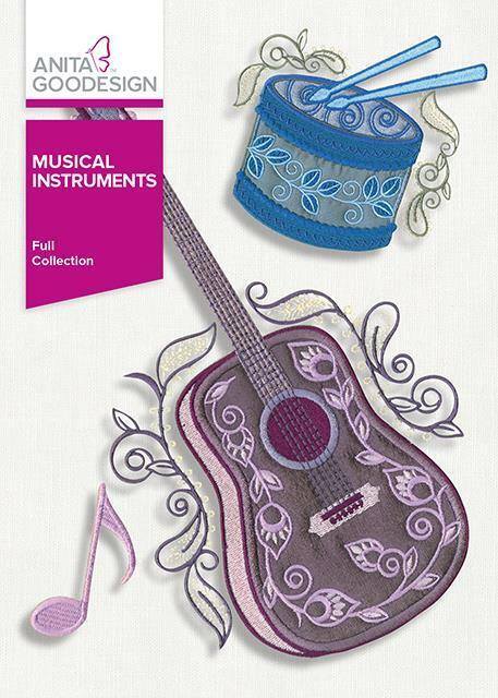Musical Instruments Anita Goodesign Embroidery Machine Design Cd