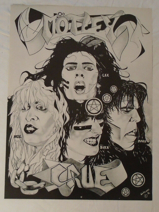 Motley Crue 1984 Poster Wolski Artwork