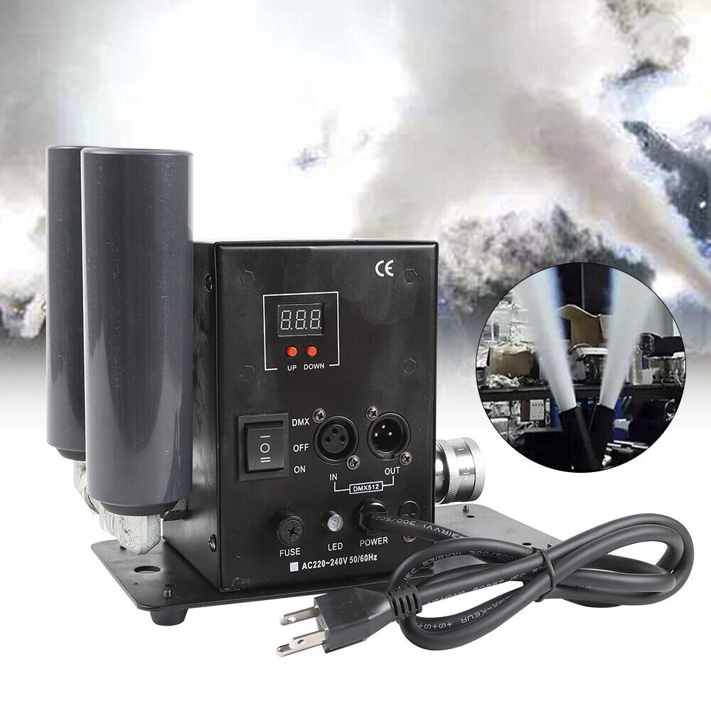 Digital Dual Pipe Column Jet Fog Machine Vertical Smoking CO2 Magical Effect DMX