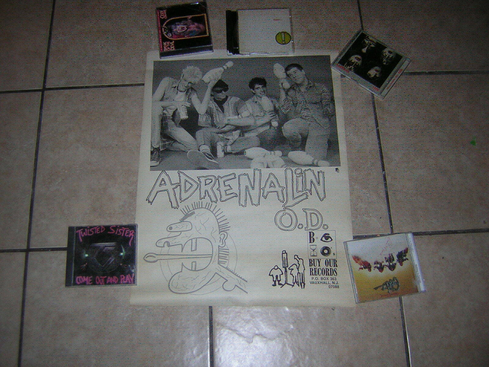Adrenalin Od Poster Promo Vintage 80's New Jersey Punk Band Jim Foster