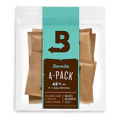 Boveda 62% RH 2-Way Humidity Control | Size 67 Protects Up to 1 Lb | 4-Count