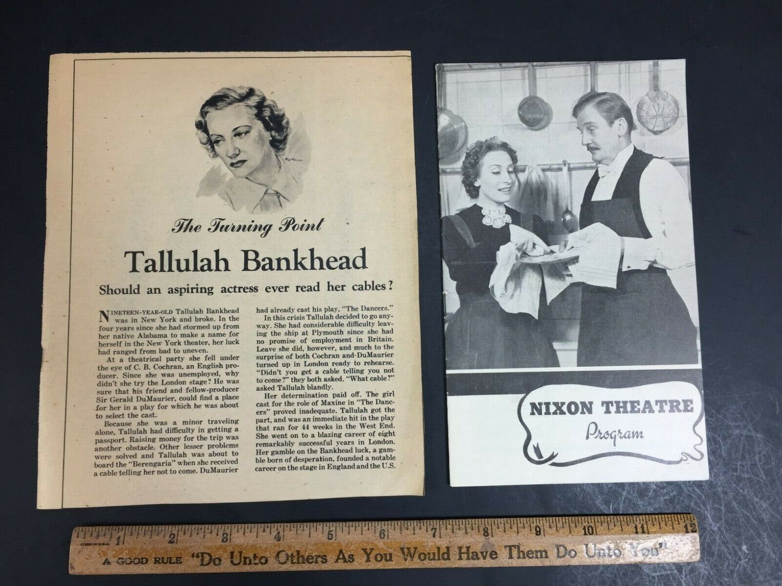 1937 Tallulah Bankhead Conway Tearle Anthony & Cleopatra Souvenir Program +