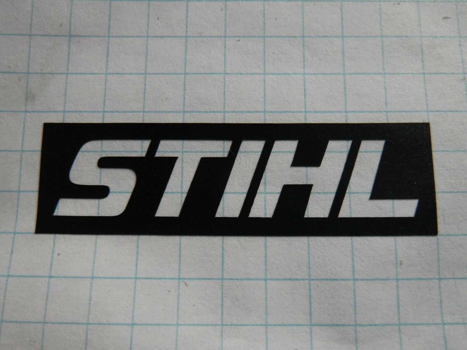Stihl Full Color Bkgnd Custom Chainsaw Lettering Sticker Decal+/- 3/4" X 2-1/2"