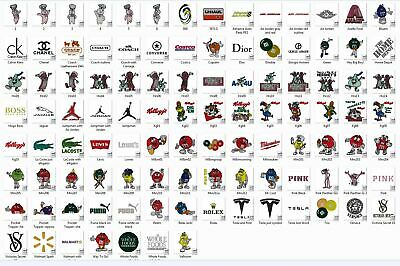 Company Logos Embroidery Designs (105) - CD/USB - 10 Formats - Set 2