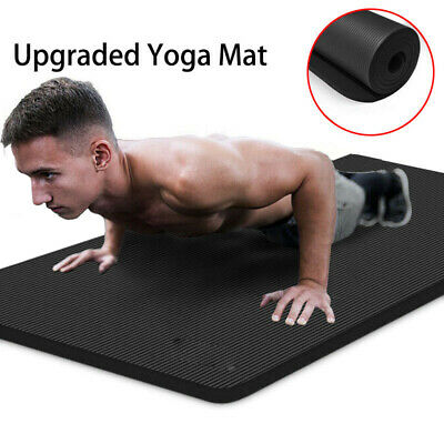 Luck-fitness Yoga Mat Non-slip 10mm Pad Sport Home Workouts Pilates Gym Exercise