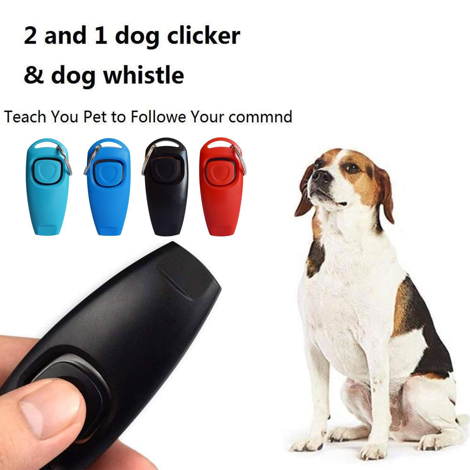 Pet Dog Training Whistle Clicker Pet Trainer Click Aid Guide Puppy US P5X3