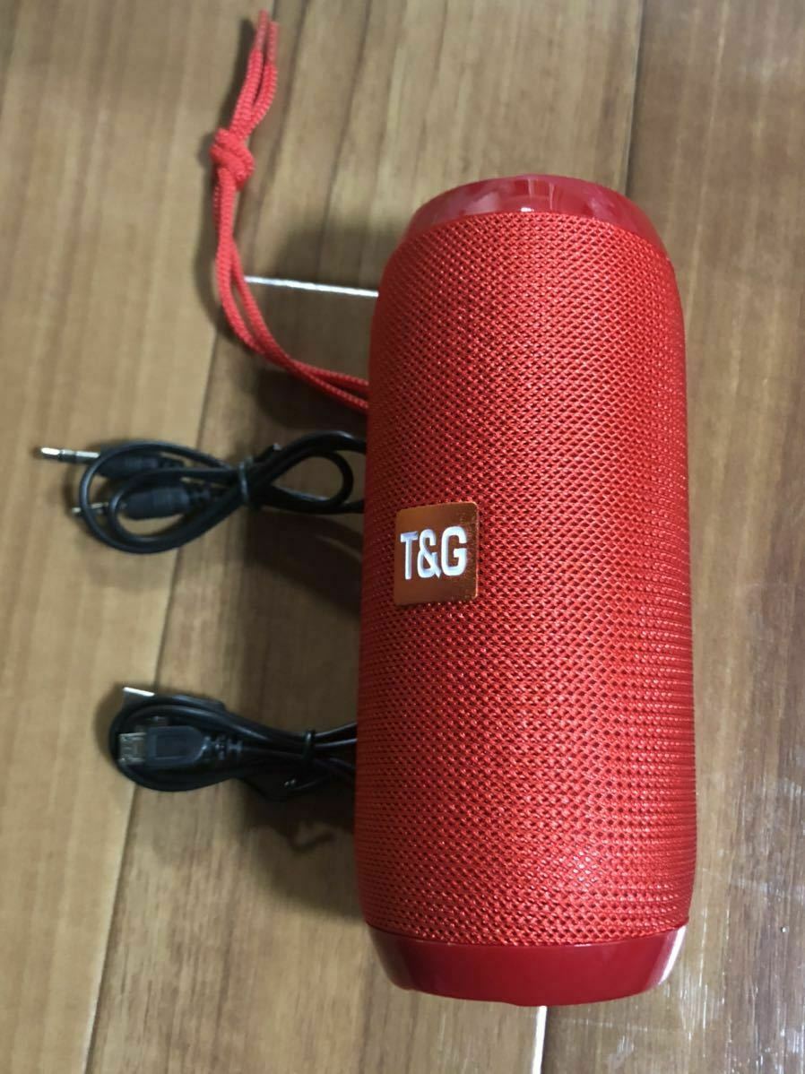 Same Day Red Portable Wireless Bluetooth Loudspeaker Tg117 Sound Bar Outdoor