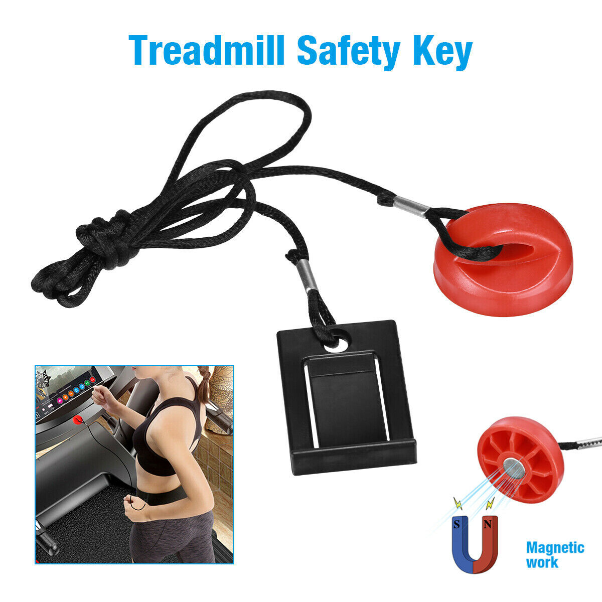 Universal Magnetic Treadmill Safety Key Security Lock Fit For Proform,weslo