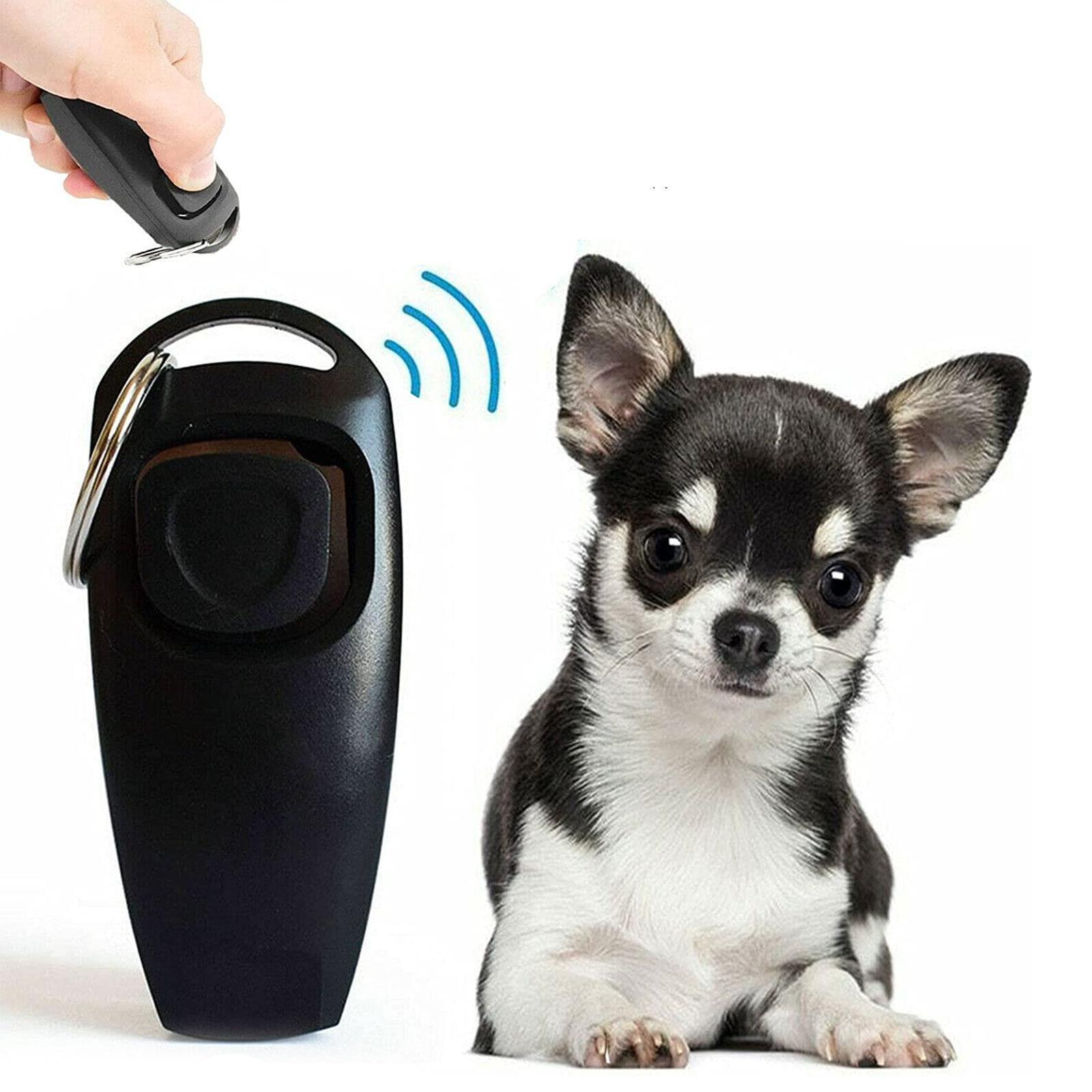 1x Pet Dog Training Whistle Clicker Pet Trainer Click Aid Puppy Guide Y8m2