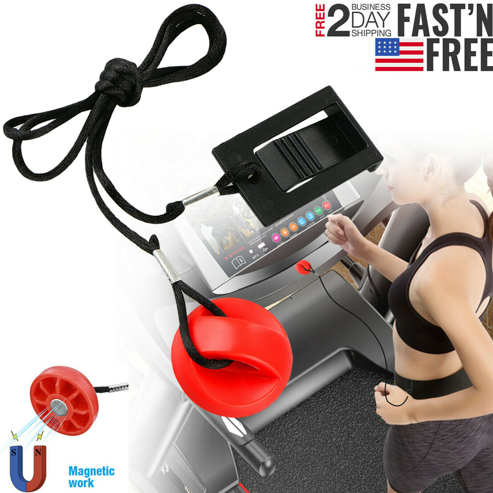 Universal Magnetic Treadmill Safety Key Security Lock Fit For Proform & Weslo Us