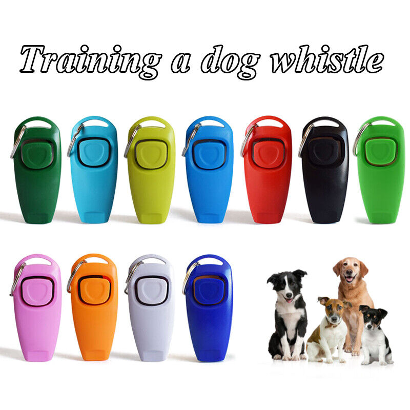 Pet Dog Training Whistle Clicker Pet Trainer Click Puppy Aid Guide Obedience US