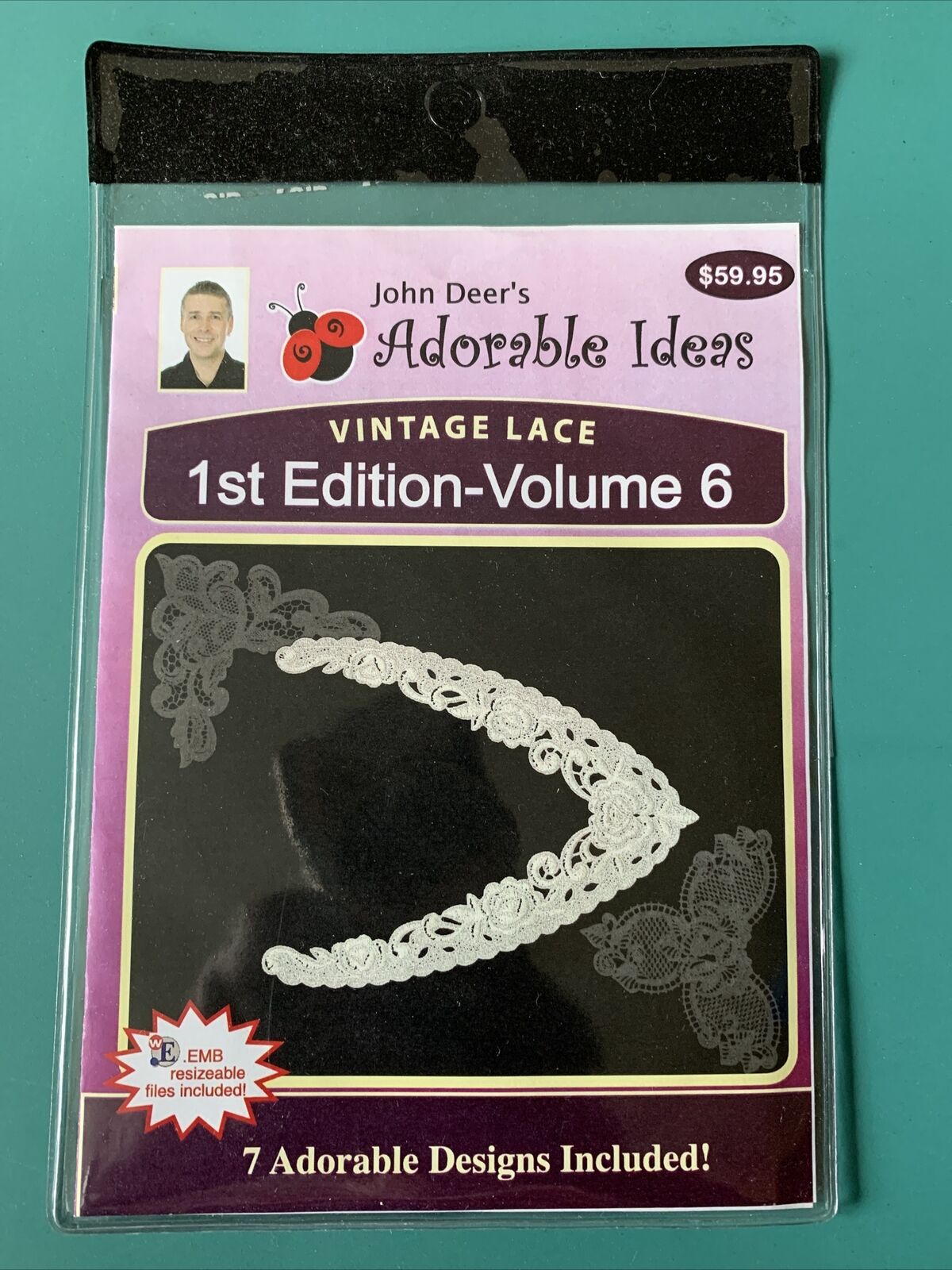 John Deer's Adorable Ideas Machine Embroidery Cd Vintage Lace 1st Edition Volume