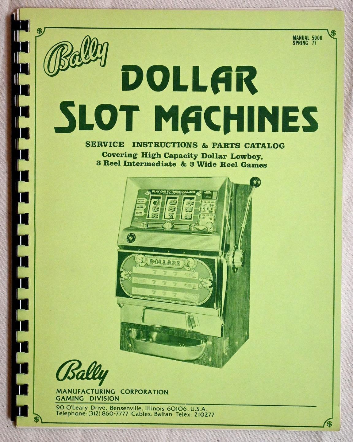 Bally Dollar Slot Machine Service & Parts Catalog #5000, 1977