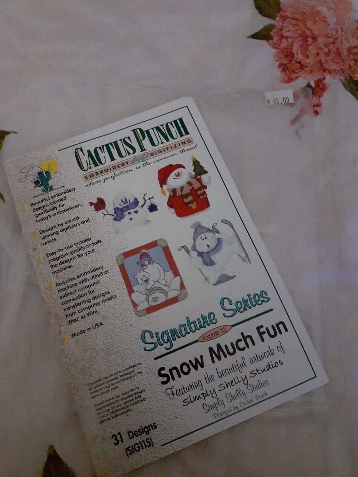 Cactus Punch Machine Embroidery CD for Win / Mac - SNOW MUCH FUN NEW UNUSED