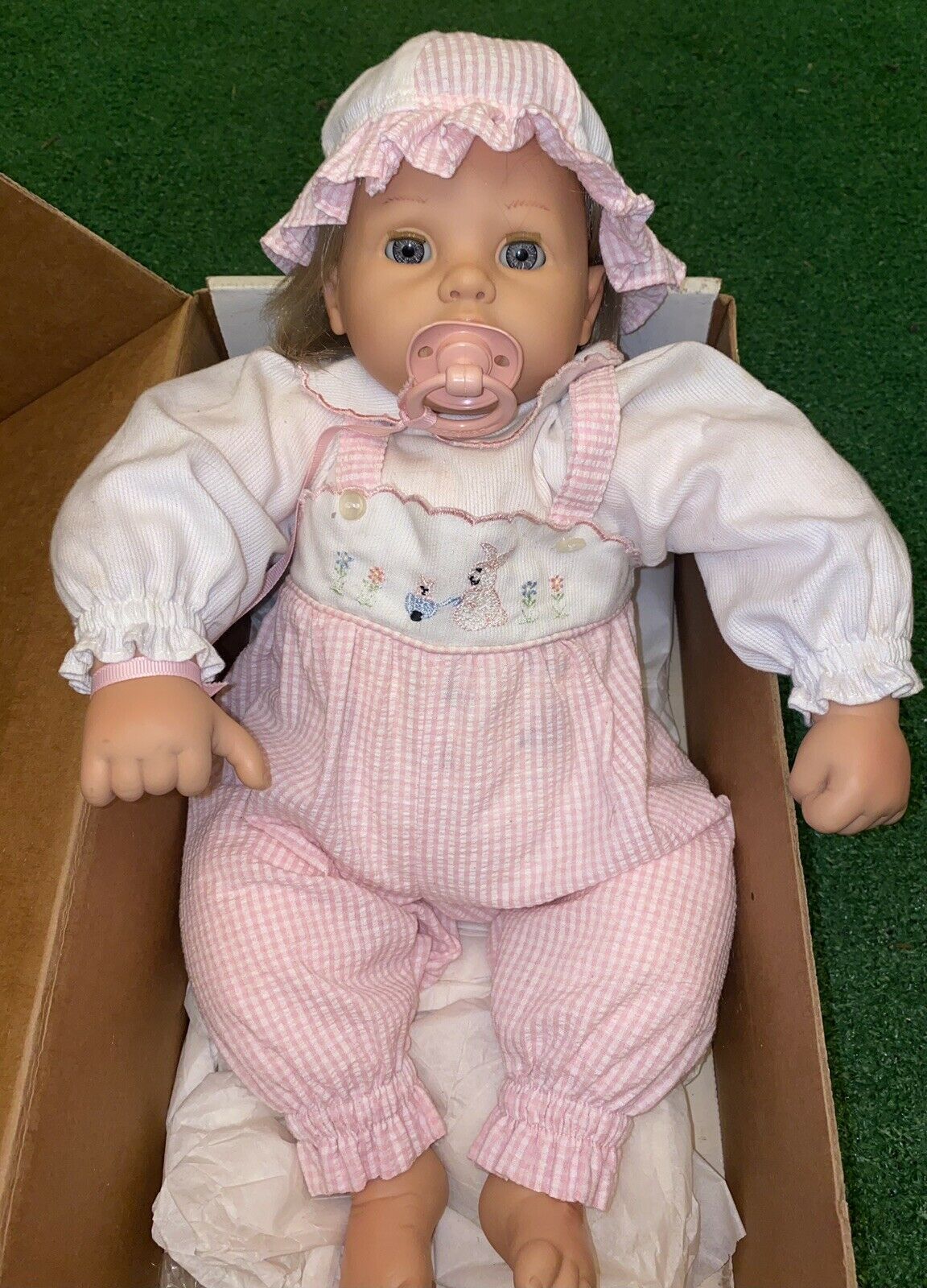 Diana Collection 1/2000 Large 19” Kelly Snuggle Bunny Baby Porcelain Doll