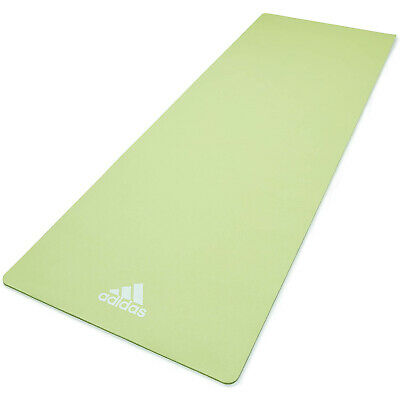 Adidas Universal Exercise Slip Resistant Fitness Yoga Mat, 8mm, Aero Green