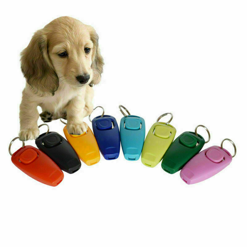 Clicker With Whistle For Dog Training Raising Dog Tra Cat Click R9e3.