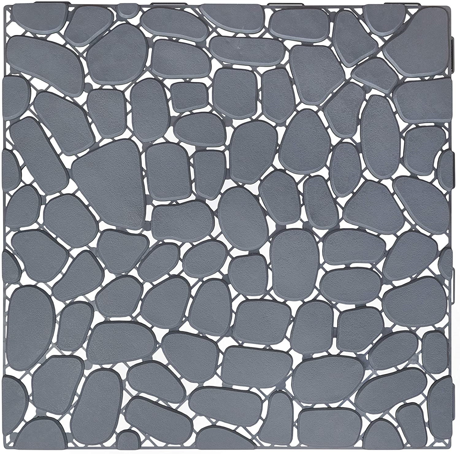 Catleza 12" Eco-friendly Pebbles Patten Interlocking Deck Tile For Indoor & In -