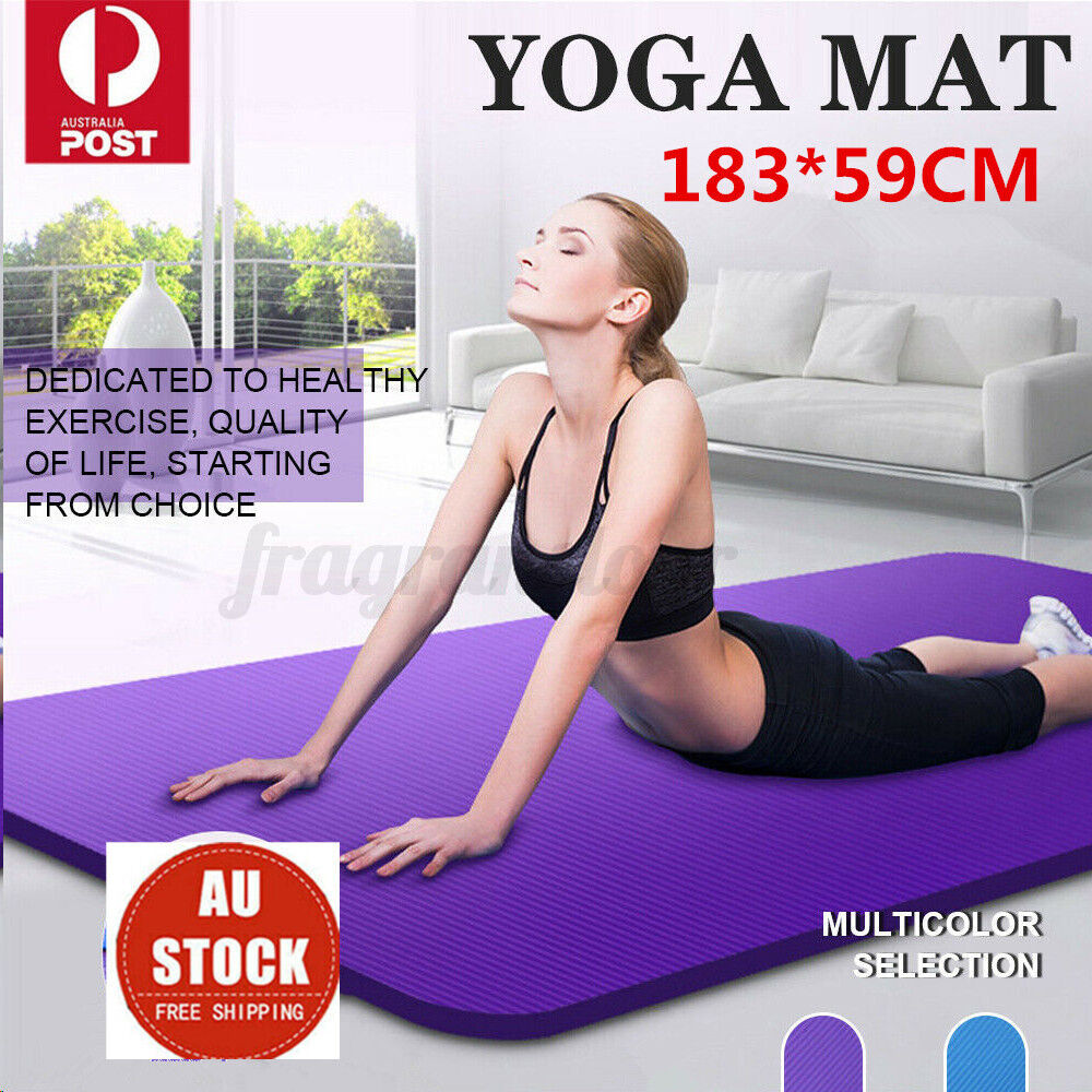 Yoga Mat Thick NBR Non-slip Durable Exercise Fitness Gym Extra Mats Pilates Pad
