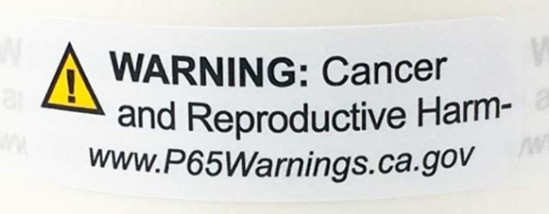 California Proposition Prop 65 Warning Labels 1/2" X 1.5 Inch  500 Stickers
