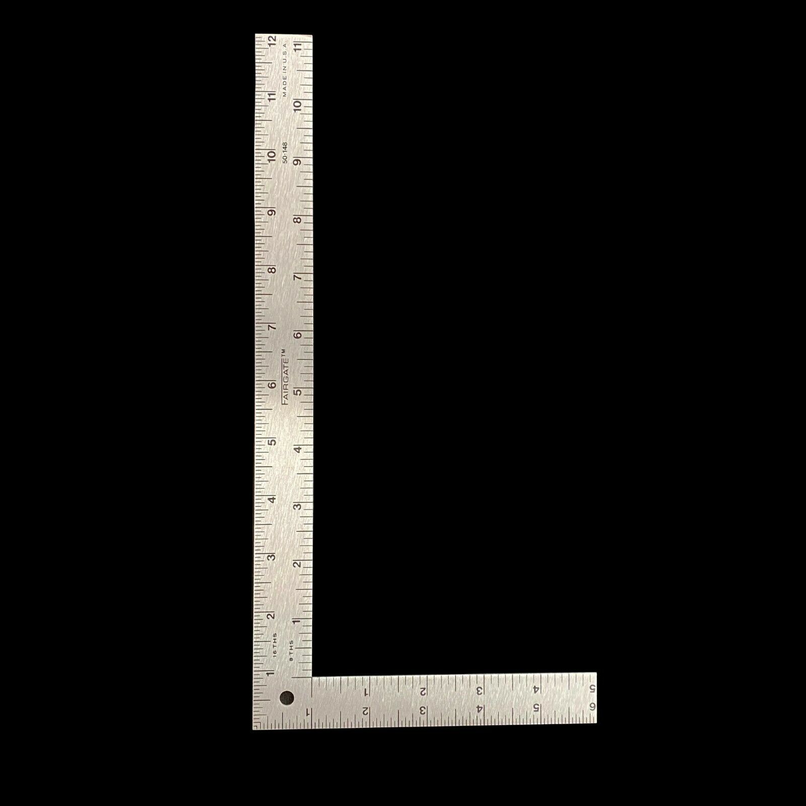 Fairgate Designer L Square Ruler 6"x 12" 8th/16th Calibration