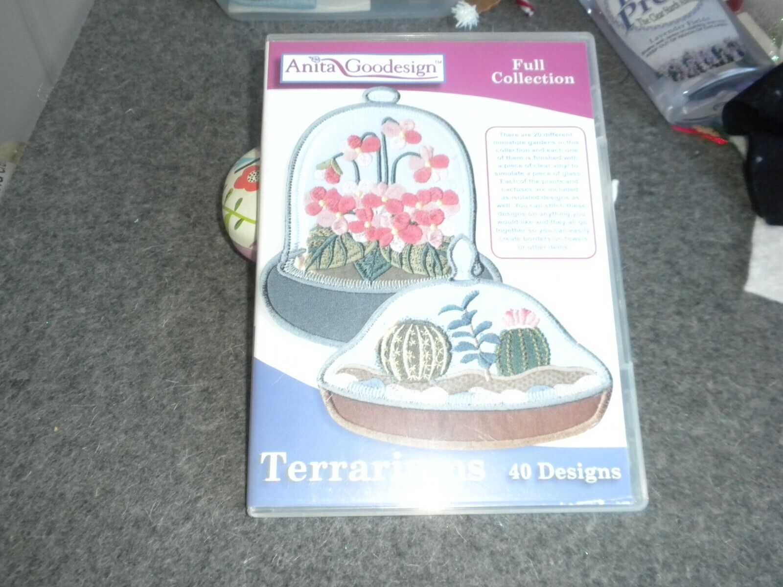 Anita Goodesign Terrariums Full Collection Embroidery CD 40 Designs 254AGHD