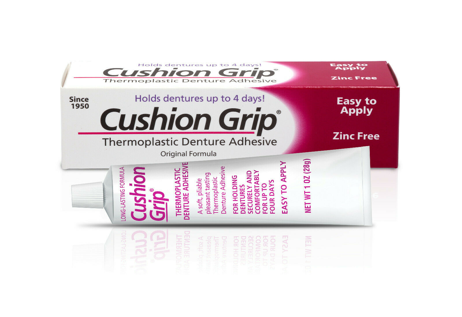 Cushion Grip Thermoplastic Denture Adhesive 1 Oz - Zinc Free